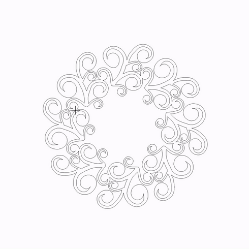 Double Swirl Feather Wreath