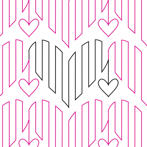 Graphic Double Hearts