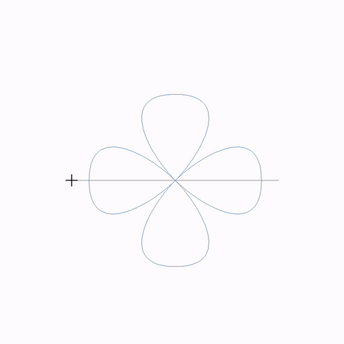 Retro Four-Petal Flower