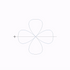 Retro Four-Petal Flower