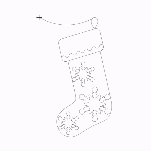 Stocking with Snowflakes